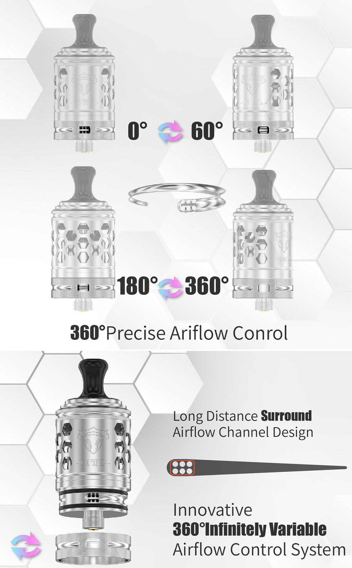 THC Tauren MTL RTA air flow